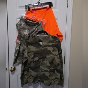 Camouflage and Orange Large Shirt Bundle
